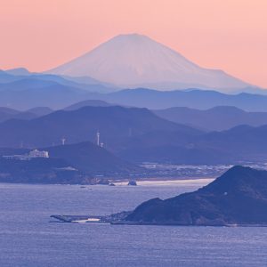 朝熊山頂展望台から眺める富士山