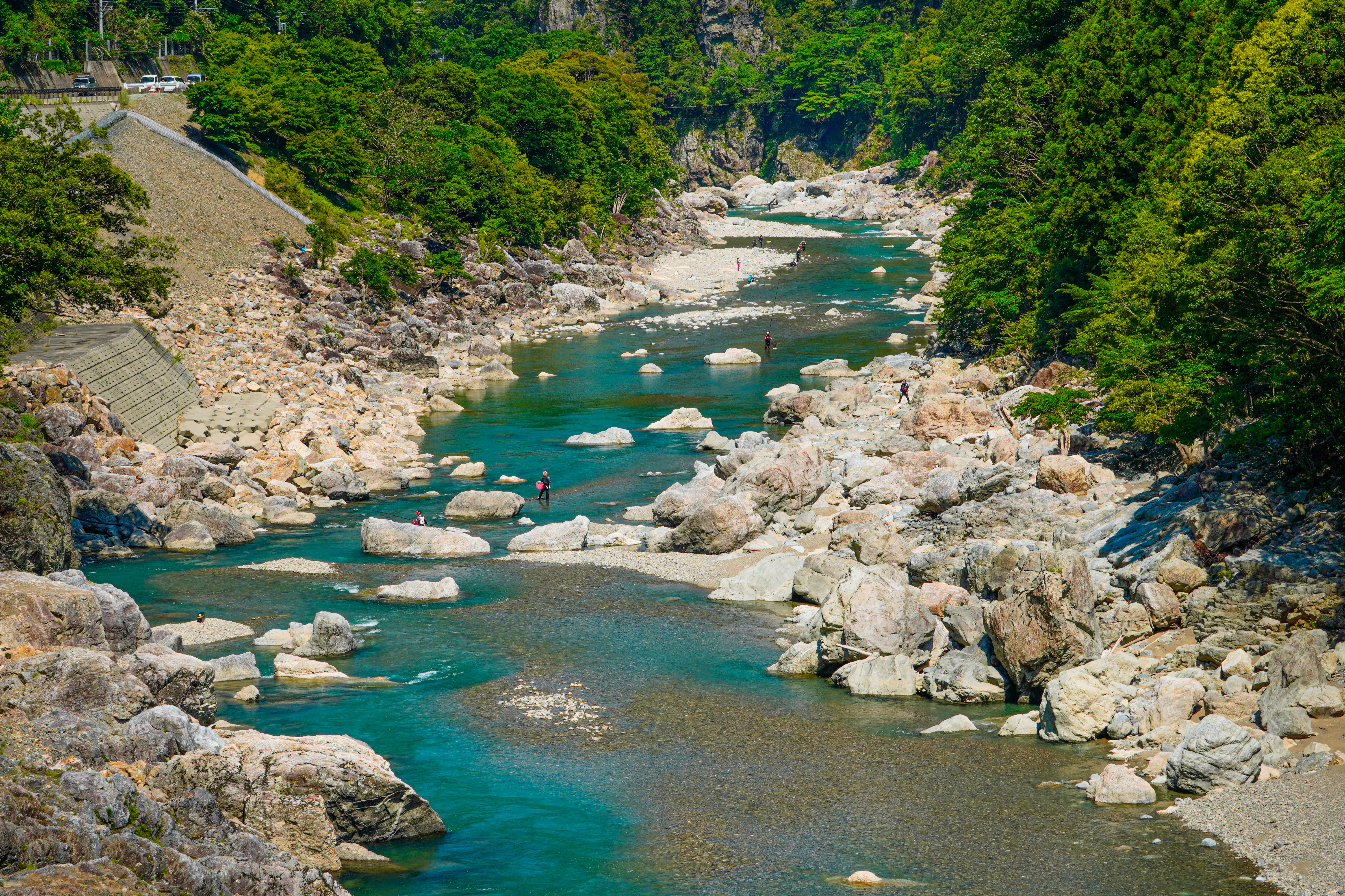 大台町 宮川の写真 鮎釣りの光景 高画質な三重の風景写真は三重フォトギャラリー