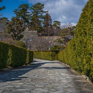 松坂城の石垣と石畳