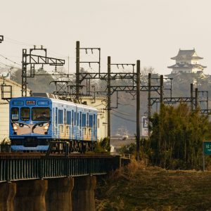 忍者列車と伊賀上野城